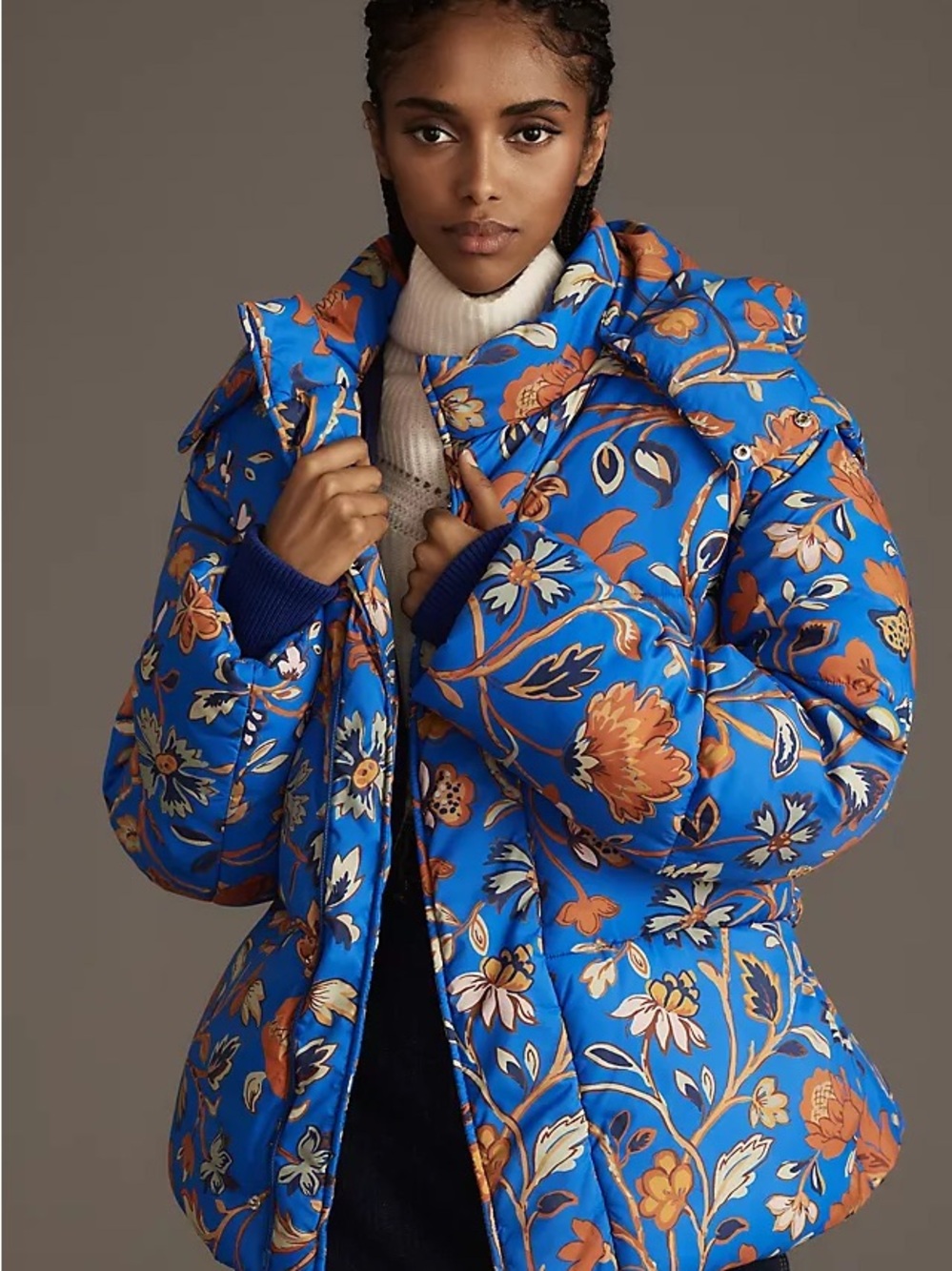 ANTHRO |‎ RHODE Floral Puffer Jacket - Missing Hood